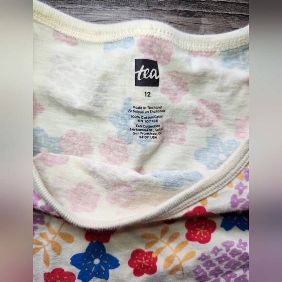 Tea Collection Floral Kids Tunic Shirt Dress - Picture 2 of 2